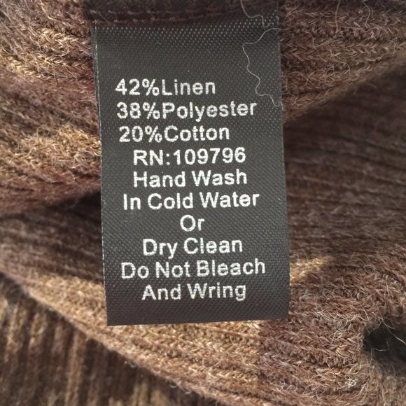 Long Top/Sweater Dress Knit With Lace and Sheer Overlay Chocolate Brown XL - Picture 13 of 14